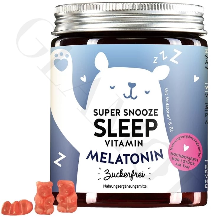 Bears With Benefits Super Snooze Sleep Vitamin With Melatonin Sugarfree, 60 pcs., 150g