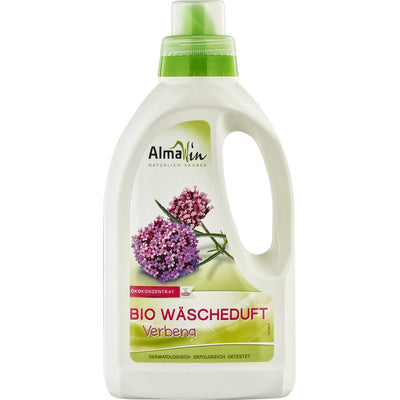 Bio-laundry scent gives the laundry a natural citronic-fresh fragrance, no fabric softener, with natural eteric oils.