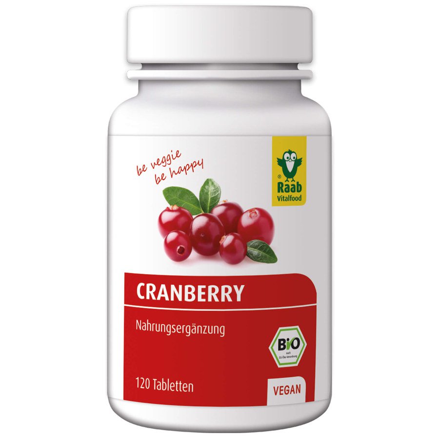 Raab Vitalfood Bio Cranberry Tabletten, 60g - firstorganicbaby
