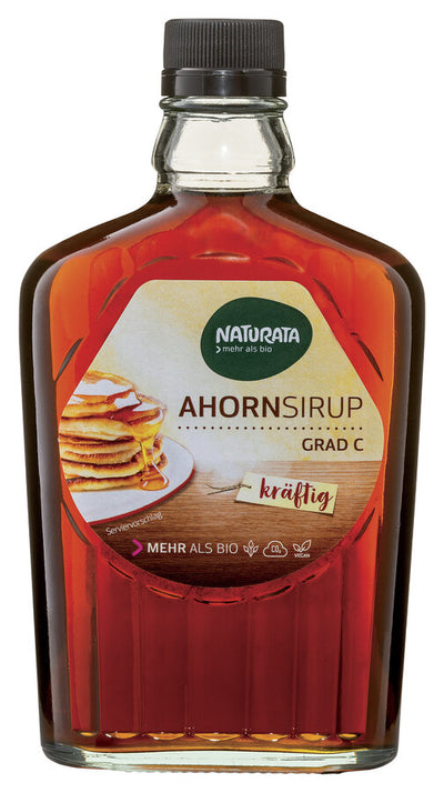 The Naturata maple syrup Grad C is a good alternative to sugar and the stronger, darker variant of the maple syrup. Naturata Ahorns syrup comes from cultivation projects from the Canadian province of Quebec, the main extension area for Ahornsirup worldwide. The maple syrup for Naturata is obtained exclusively from farmers who work according to the guidelines of the controlled biological cultivation.