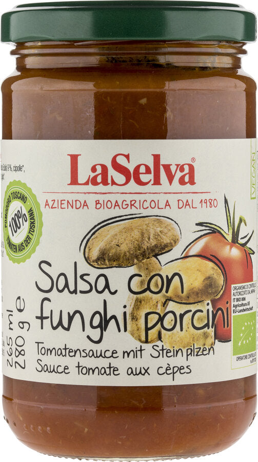 Stone mushrooms give this sauce their special taste! The onions are fried in a gentle procedure at low temperature in virgin olive oil, so that the characteristic flavors arise. That is why this sauce tastes like prepared at home!