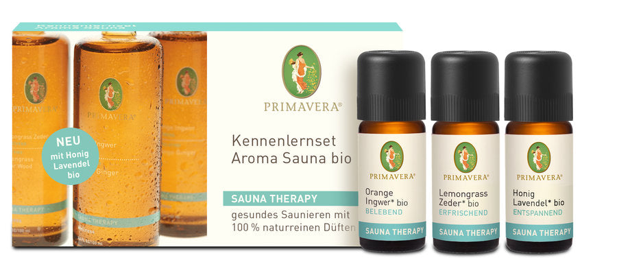 PRIMAVERA Kennenlernset Aroma Sauna bio, 3 x 10ml - firstorganicbaby