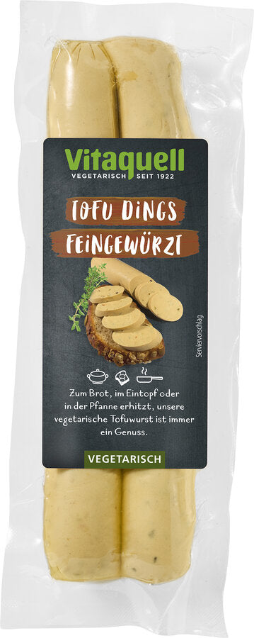 Finely seasoned with a spicy note, the vegetarian tofu sausages are hot or cold.