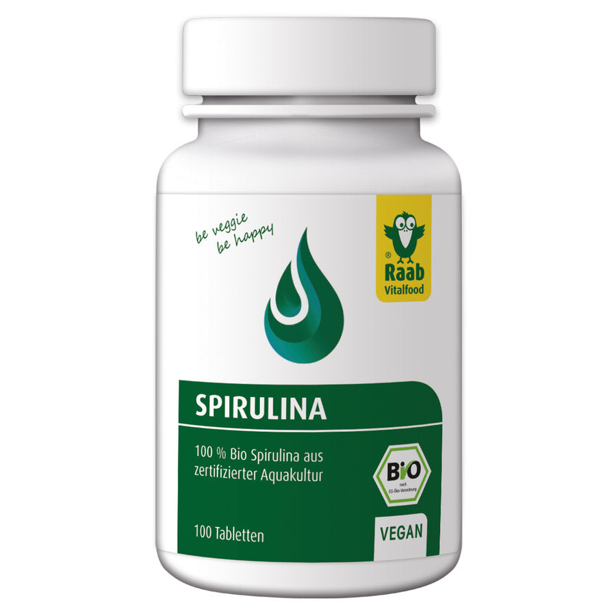 Raab Vitalfood Bio Spirulina (Mikroalgen) 100 Tabletten , 40g - firstorganicbaby