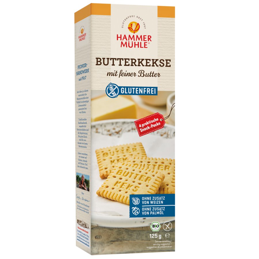 Hammermühle Bio Butterkekse - mit feiner Butter gf, 125g - firstorganicbaby