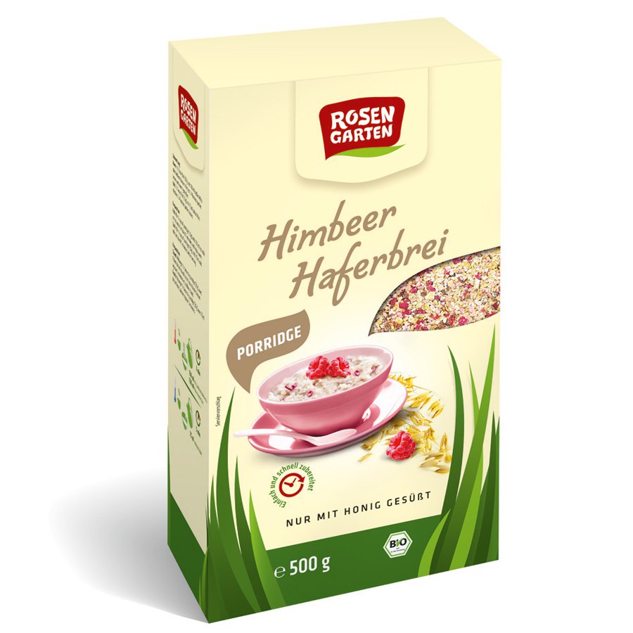Rosengarten Porridge Himbeer-Haferbrei, 500g - firstorganicbaby