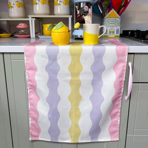 ‘Wiggle With Me’ pastel wavy tea towel | kitchen towel - firstorganicbaby