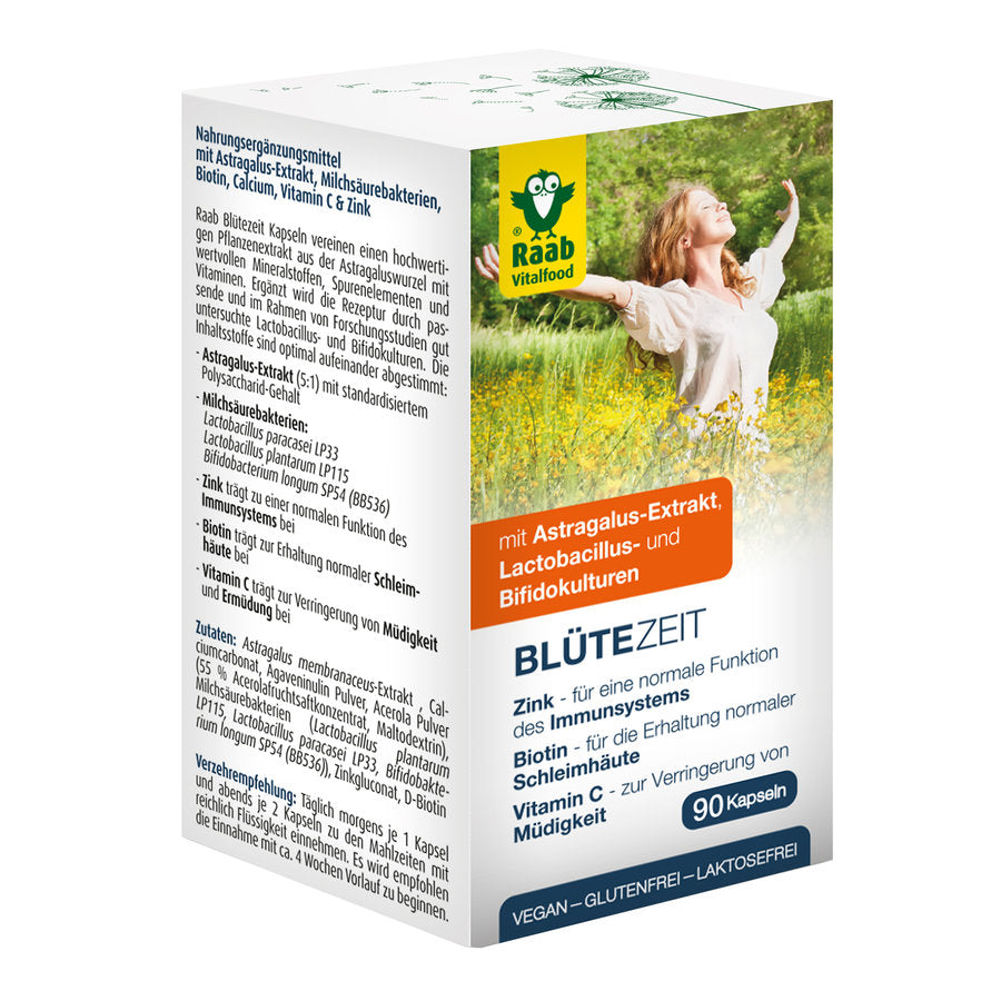 Raab Vitalfood Blütezeit Kapseln a 500 mg, 90 Kapseln, 45g - firstorganicbaby