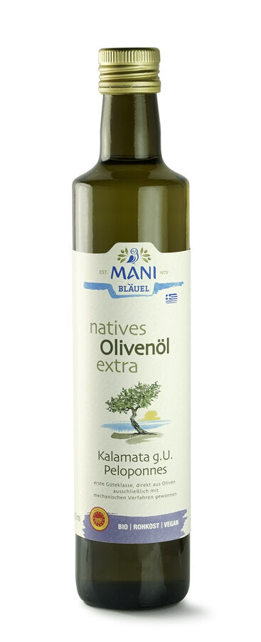 The special oil from the Kalamata region with protected designation of origin. The fresh, mild fruity, pure bio-olive oil native is characterized by a pleasant aroma of herbs and wild flowers and a slightly savvy seasoning.