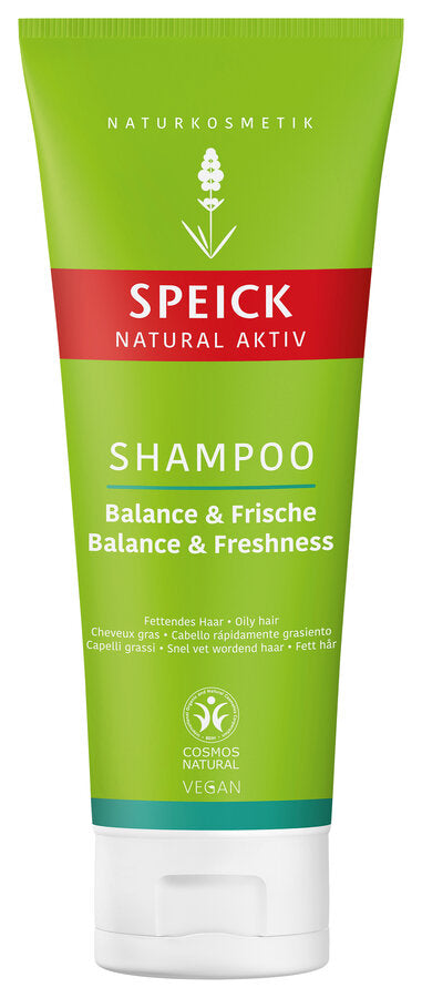 Shampoo for fast fatty hair. Mild surfactants clean gently and thoroughly. A selected combination of plant-based and care substances gently brings fat production into balance and ensures lively abundance from the hairline to the tips: with nettle extract to regulate the sebaceous gland activity against fast re-enacting. With the unique extract of the high alpine Speick plant from controlled biological game collection (KBW).