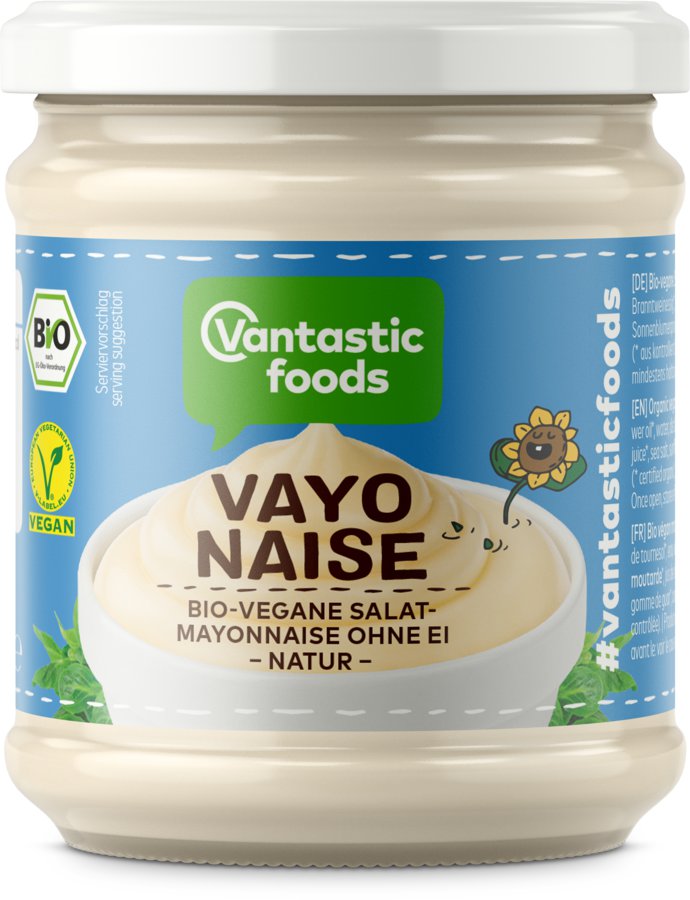 Vantastic foods Vantastic foods VAYONAISE Natur, BIO, 225ml - firstorganicbaby