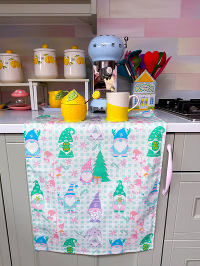 Gonk Christmas pastel tea towel | kitchen towel - firstorganicbaby