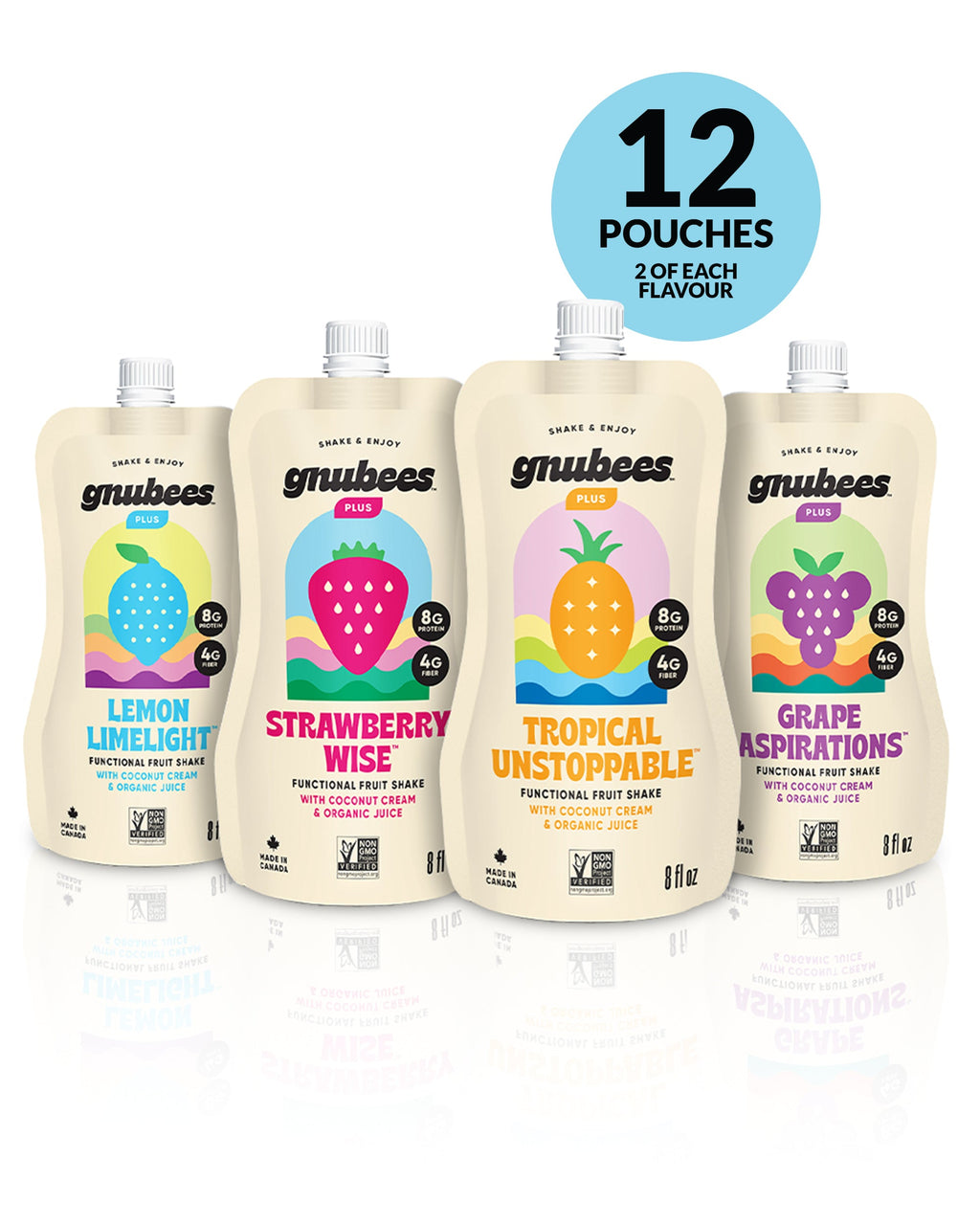 Gnubees Plus Mix Box - 12 pouches - firstorganicbaby
