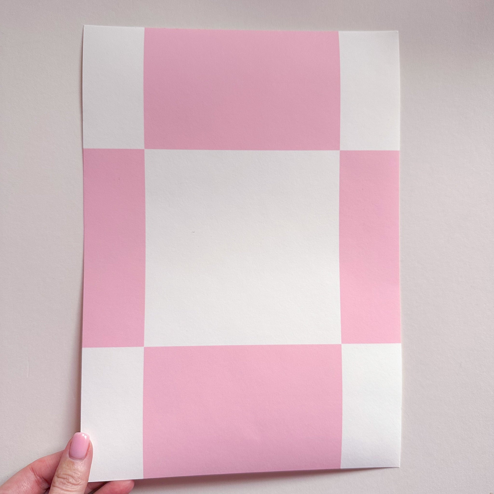 ‘Checkmate’ Checkered Wallpaper in Pink Candy - firstorganicbaby