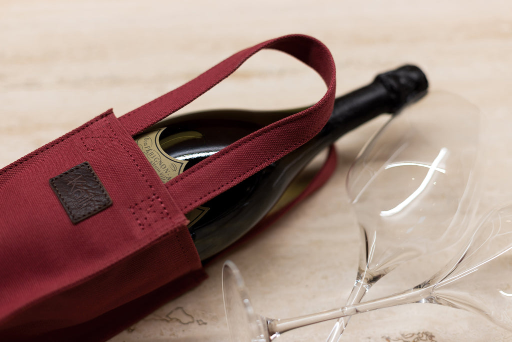 The Wine Lover's Delight: Stylish Canvas and Leather Bottle Carrier