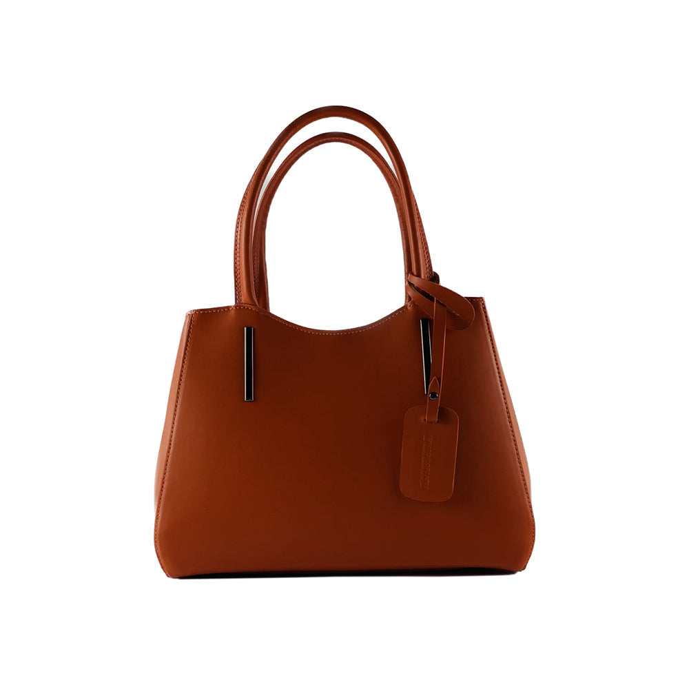 Italian Leather Handbag: Stylish and Versatile with Removable Shoulder Strap
