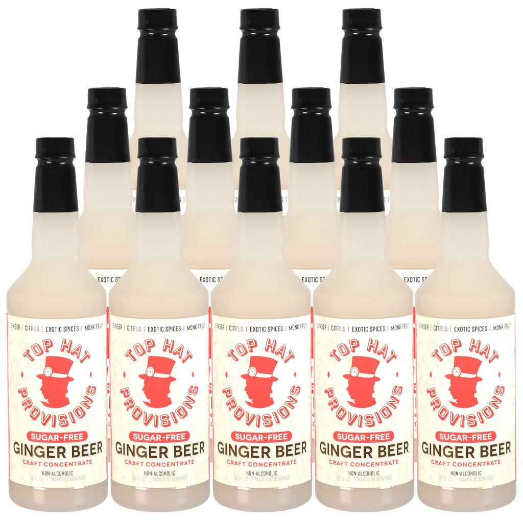 Top Hat Keto Sugar-Free Ginger Beer Syrup & Zero Calorie Mule Mix - 12pack of 32oz bottles (Naturally sweetened with Monk Fruit) - firstorganicbaby
