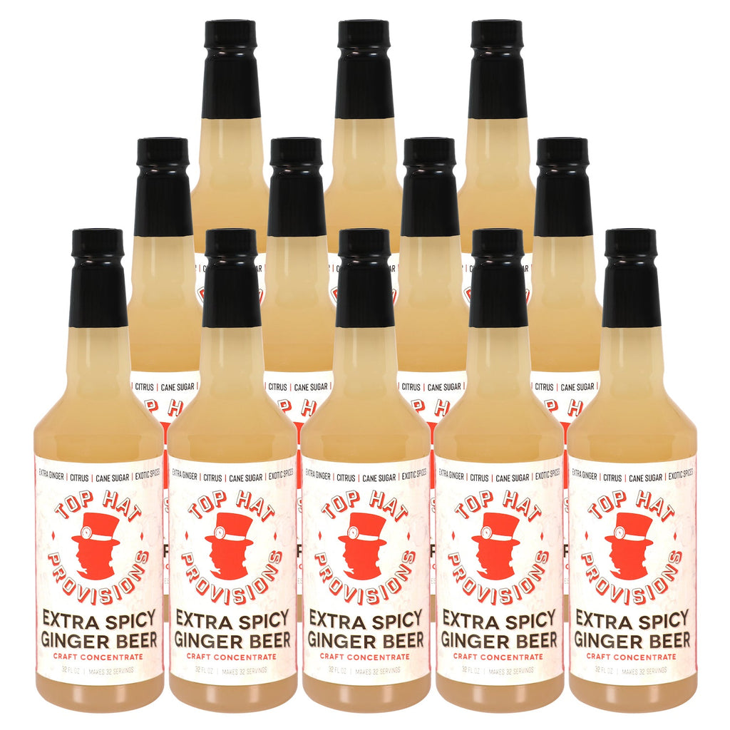 Top Hat Extra Spicy Ginger Beer Syrup & Moscow Mule Batching Mix - 12x32oz case - firstorganicbaby