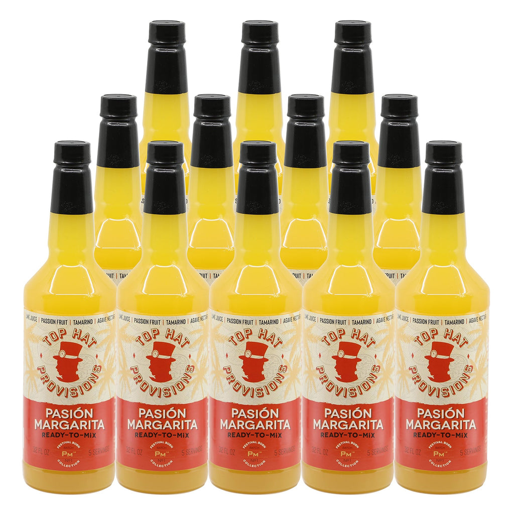 Top Hat Passion Fruit Margarita Mix (Made with real passion fruit & agave nectar) - 12x32oz case - firstorganicbaby