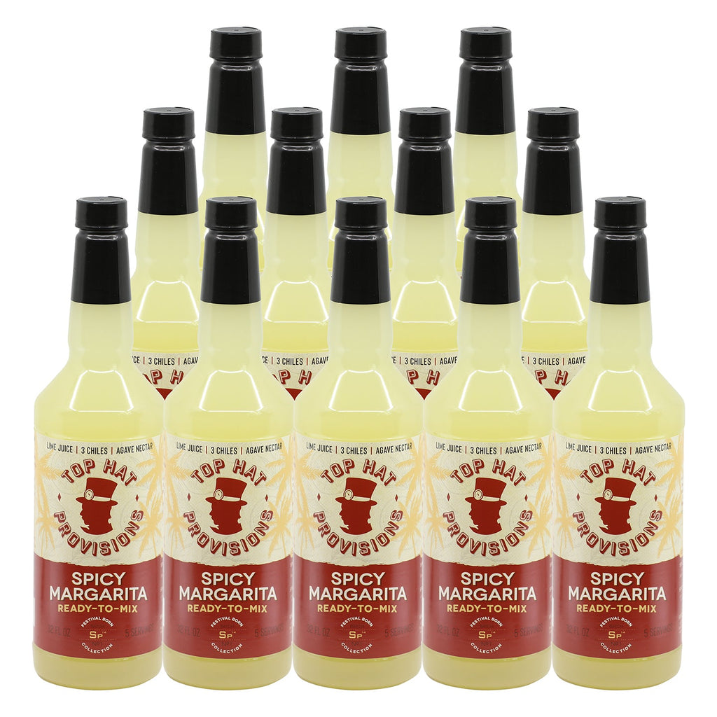 Top Hat Spicy Margarita Mix (made with agave nectar & organic lime juice) - 12x32oz case - firstorganicbaby