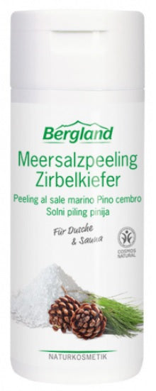 Bergland sea salt peeling stone pine for shower and sauna, 220g - firstorganicbaby