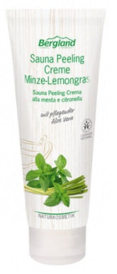 Bergland sauna peeling cream mint-lemongrass with nourishing aloe vera, 100ml - firstorganicbaby
