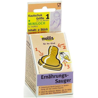 Mollis teat rubber size 1. Mini hole, 2 peaces - firstorganicbaby