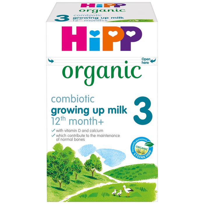 HiPP Organic 3 UK Growing up Baby Milk Powder from 12 months onwards, 600g