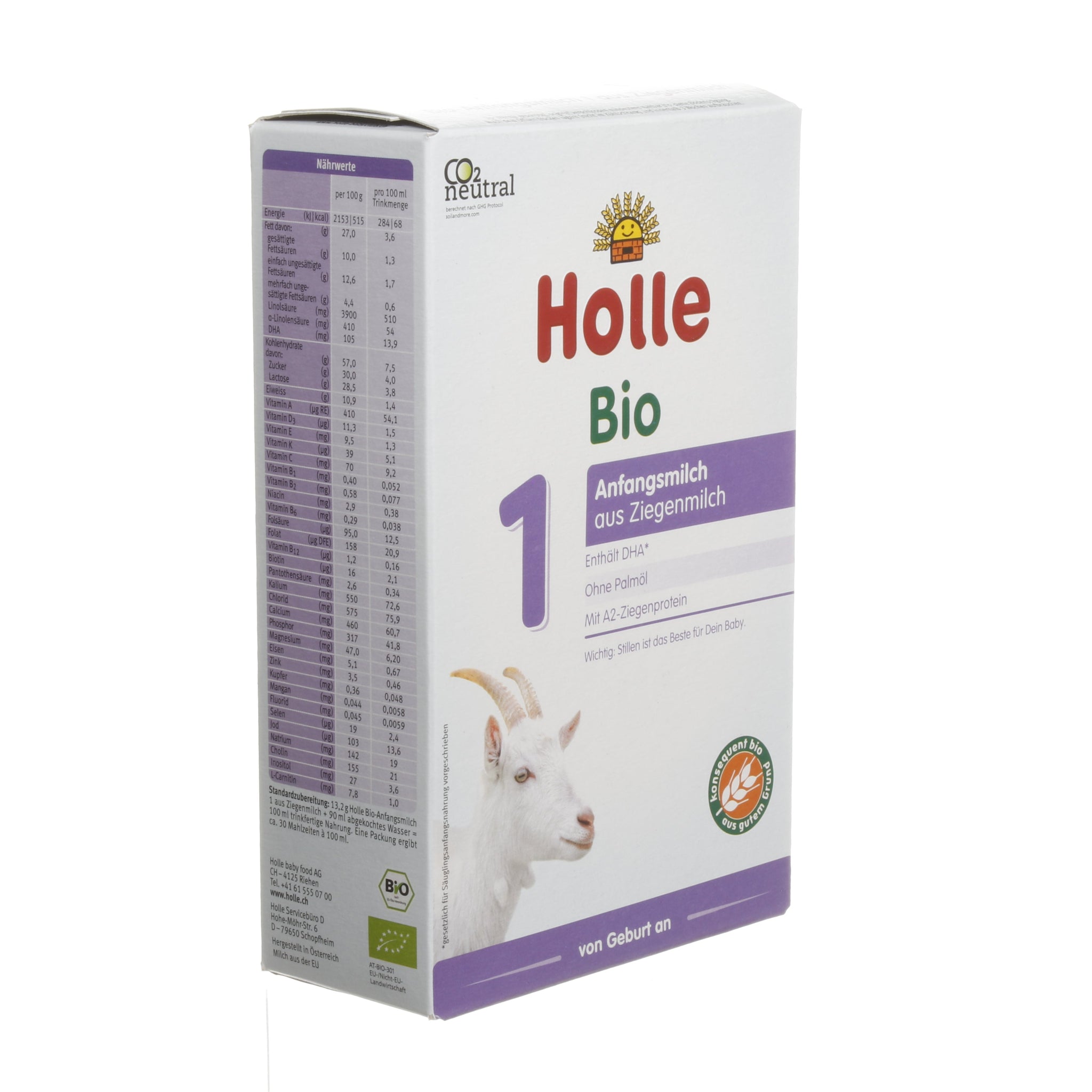 12 x Holle Organic Infant Formula 1 Made from Goat's Milk, 400g - firstorganicbaby