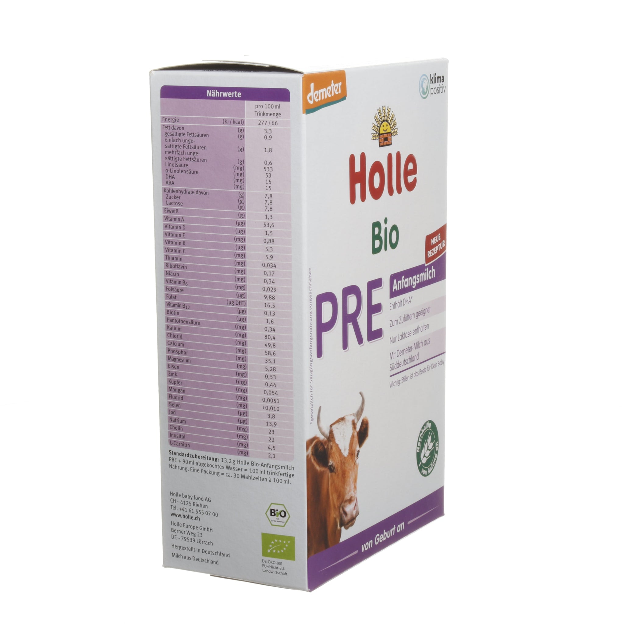 15 x Holle Organic Infant Cow Formula Pre, 400g - firstorganicbaby