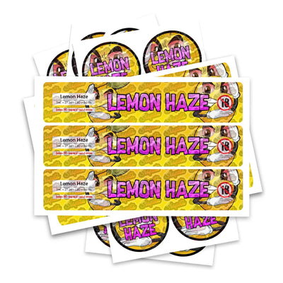Lemon Haze Glass Jar / Tamper Pot Labels - firstorganicbaby