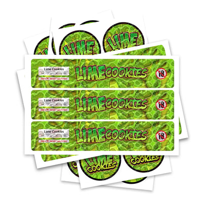 Lime Cookies Glass Jar / Tamper Pot Labels - firstorganicbaby