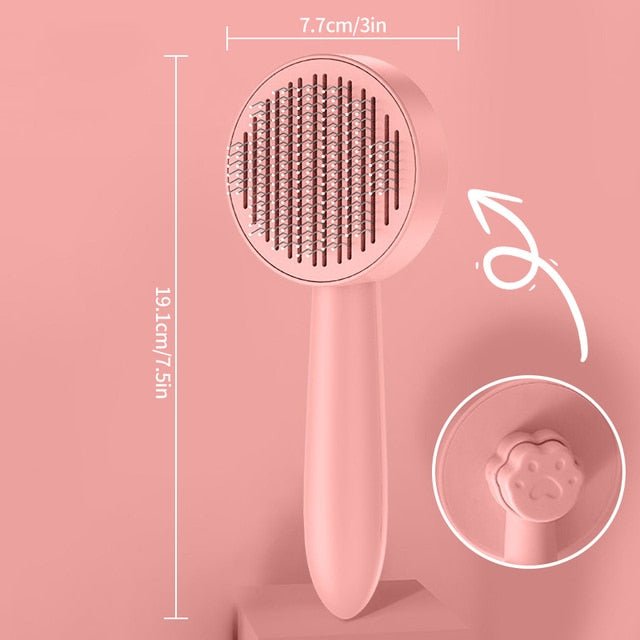 Pet Self Cleaning Grooming Brush Comb Shed - firstorganicbaby