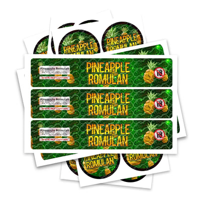 Pineapple Romulan Glass Jar / Tamper Pot Labels - firstorganicbaby