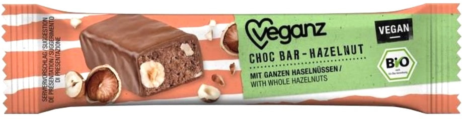 18 x Veganz Choc Bar Hazelnut, 40g