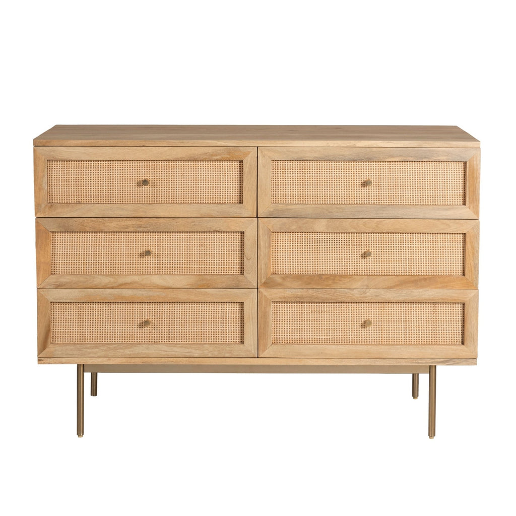 20% off, SP0110O, Raphia Wide Chest Of Drawers, 6 Drawers, - firstorganicbaby
