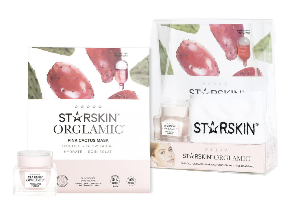 STARTSKIN The Orglamic™ Collection Set 3PCS, Pudding + Pink Cactus Mask + Headband - firstorganicbaby