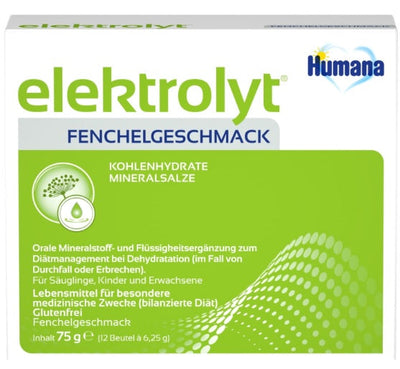 Humana Electrolyte Fennel, 6 x 2 sachets - firstorganicbaby