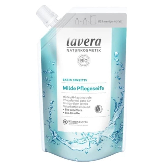 Lavera basis sensitiv mild care soap refill bag, 250ml - firstorganicbaby