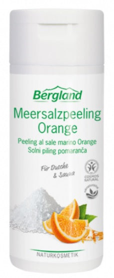 Bergland sea salt peeling orange for shower and sauna, 220g - firstorganicbaby