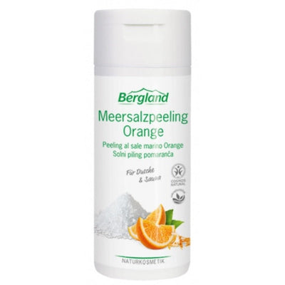 Bergland sea salt peeling orange for shower and sauna, 220g - firstorganicbaby
