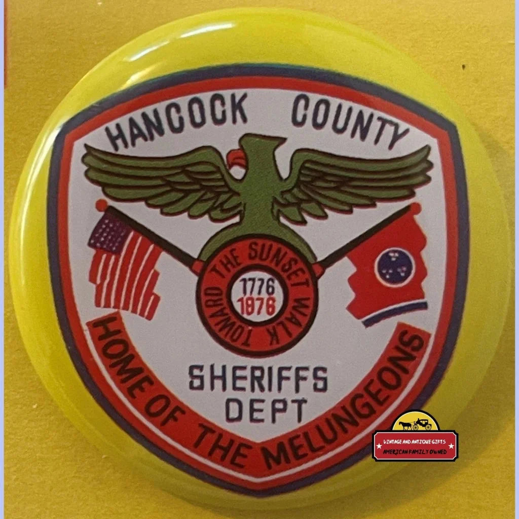 Vintage 1950s Tin Litho Special Police Badge Hancock County Sheriff's Dept., TN