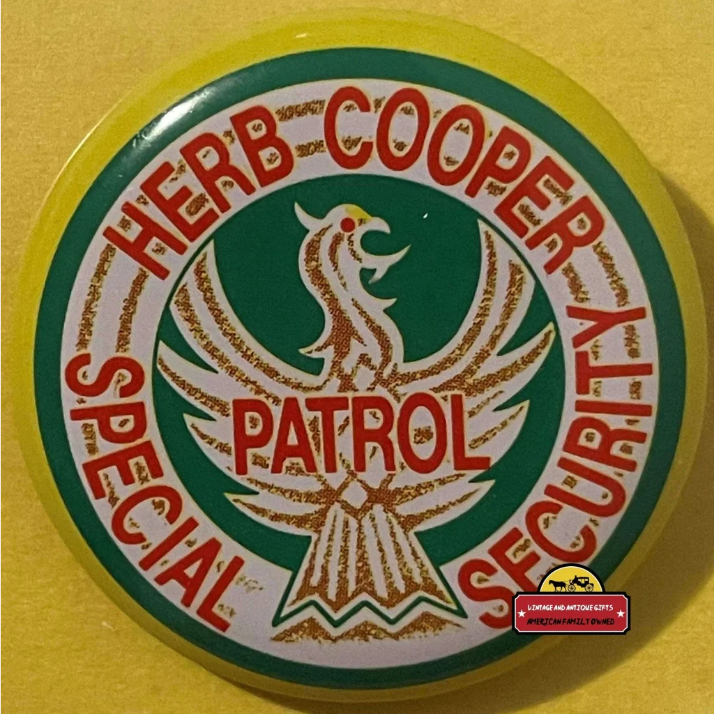 Vintage 1950s Tin Litho Special Police Badge Herb Cooper Special Security Patrol