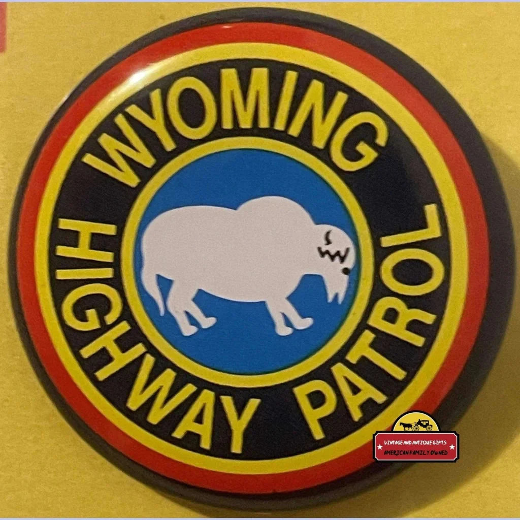 Vintage 1950s Tin Litho Special Police Badge Wyoming Highway Patrol