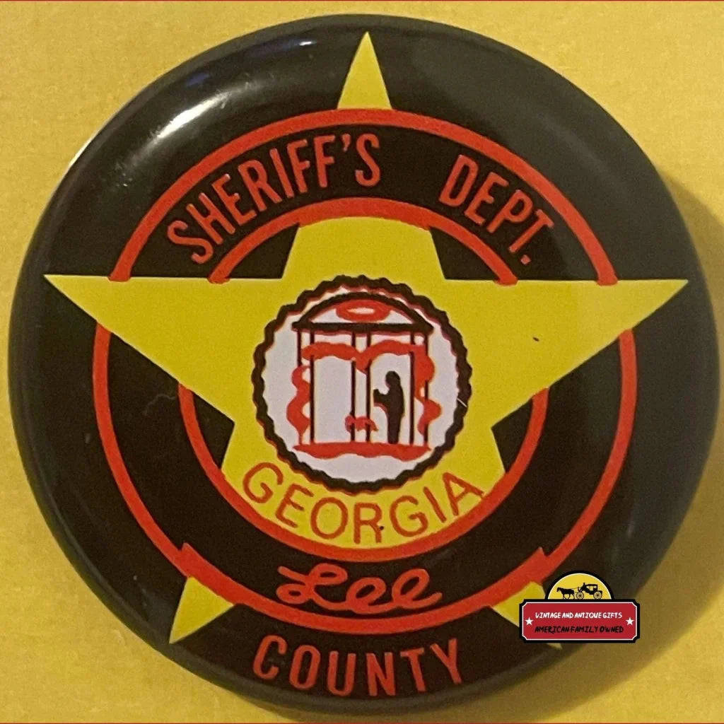Vintage Tin Litho Special Police Badge Lee County, Georgia Sheriff's Dept. 1950s