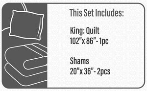 Wov Printed Quilt Bedding Set 3 Piece King Paddles - firstorganicbaby